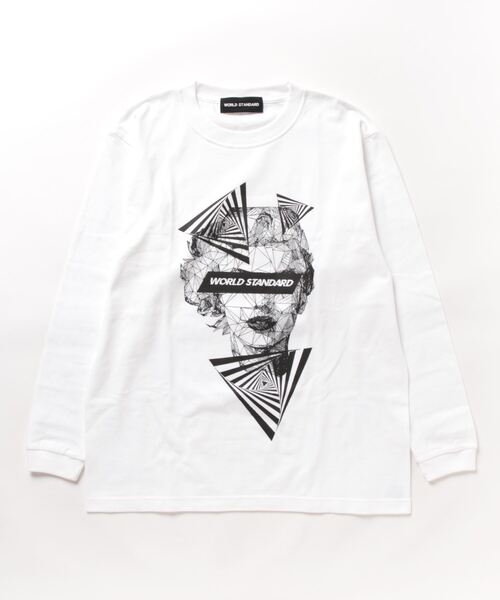 WORLD STANDARD/ワールドスタンダード ボックスロゴプリント 長袖Tシャツ WSLT-009（Tシャツ/カットソー）｜WORLD STANDARD（ワールドスタンダード）