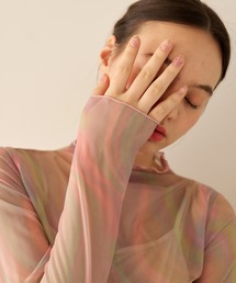 TINA：JOJUN | オリジナルプリント シアーカットソー TINA：JOJUN(Tシャツ/カットソー)