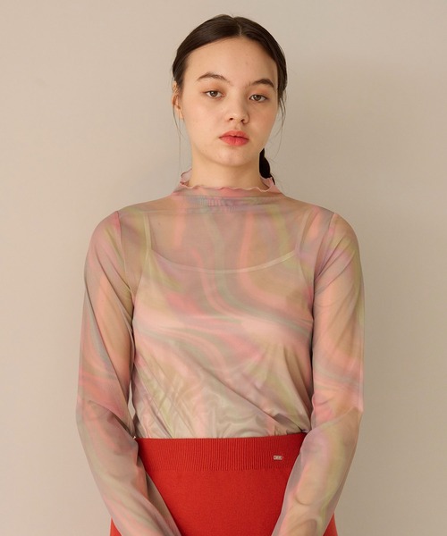 TINA：JOJUN（ティーナジョジュン）の「オリジナルプリント シアーカットソー TINA：JOJUN（Tシャツ/カットソー・レディース・レインボー・M）」の11枚目の写真