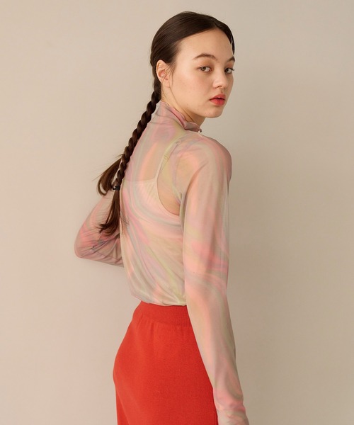 TINA：JOJUN（ティーナジョジュン）の「オリジナルプリント シアーカットソー TINA：JOJUN（Tシャツ/カットソー・レディース・レインボー・M）」の10枚目の写真