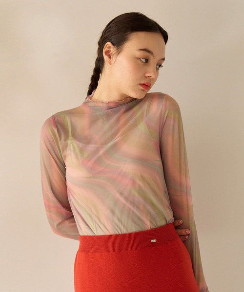 TINA：JOJUN（ティーナジョジュン）の「オリジナルプリント シアーカットソー TINA：JOJUN（Tシャツ/カットソー・レディース・レインボー・M）」の13枚目の写真