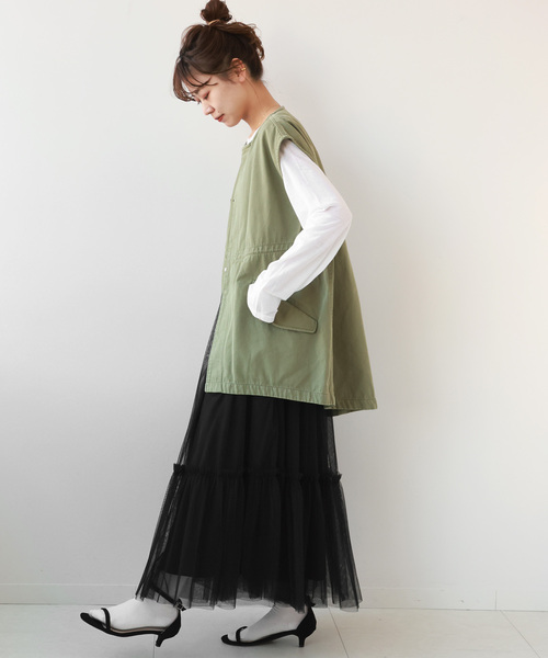 JOURNAL STANDARD relume コットンツイールノーカラーモッズ コットンツイルノーカラーモッズベスト（ベスト）｜JOURNAL