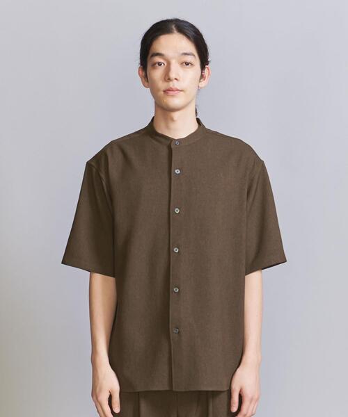 【WEB限定】ポリエステル オックスフォード バンドカラーシャツ&イージーパンツ BEAUTY&YOUTH UNITED ARROWS（ビューティーアンドユース