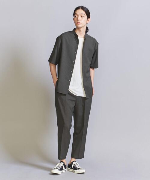 【WEB限定】ポリエステル オックスフォード バンドカラーシャツ&イージーパンツ BEAUTY&YOUTH UNITED ARROWS（ビューティーアンドユース