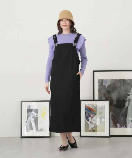 NANO universe（ナノユニバース）の「LB.04/ショルダー切り替えデザインニットトップス（ニット/セーター・レディース・パープル/ライトベージュ/ダークネイビー・FREE）」の12枚目の写真