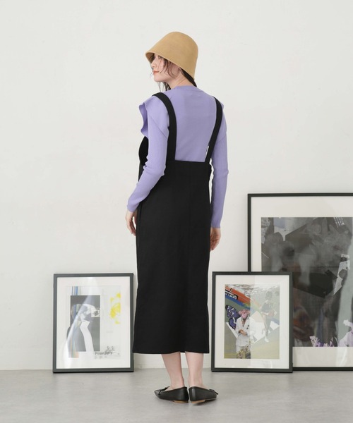 NANO universe（ナノユニバース）の「LB.04/ショルダー切り替えデザインニットトップス（ニット/セーター・レディース・パープル/ライトベージュ/ダークネイビー・FREE）」の5枚目の写真