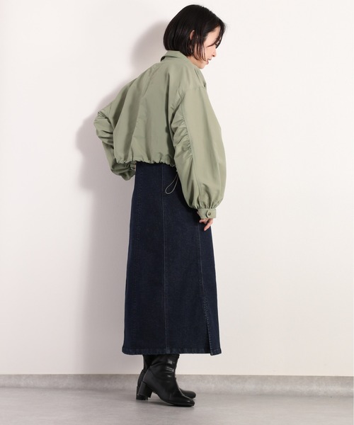 cepo(セポ)の「ハイネック ワッシャーショートブルゾン(ブルゾン・レディース・ベージュ/オフホワイト/オリーブ・M)」の8枚目の写真