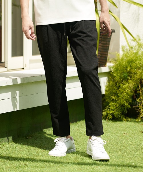 JEANS MATE(ジーンズメイト)の「ドライタッチ 吸水速乾 ストレッチ イージーケア ドライリップル タックイージーパンツ(その他パンツ・メンズ・ベージュ/ブラック/ネイビー・MEDIUM/X-LARGE/LARGE)」の2枚目の写真