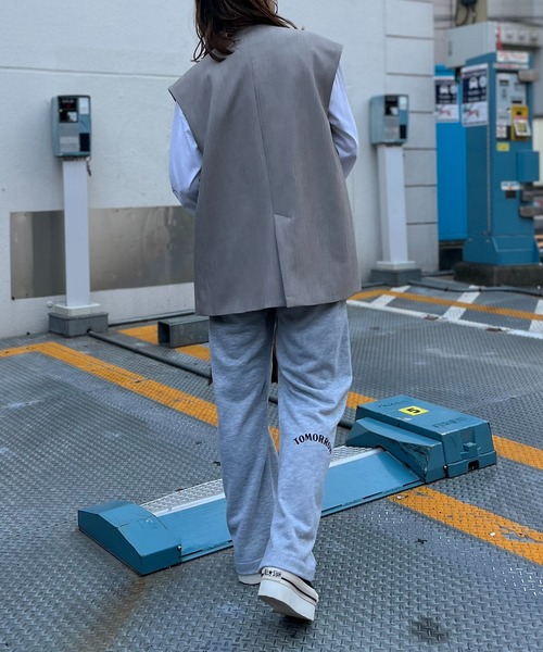 mi via loca（ミヴィアロカ）の「センターシーム ロゴスウェットパンツ（スウェットパンツ・レディース・ピンク/スミクロ/杢グレー/ボルドー・FREE）」の22枚目の写真