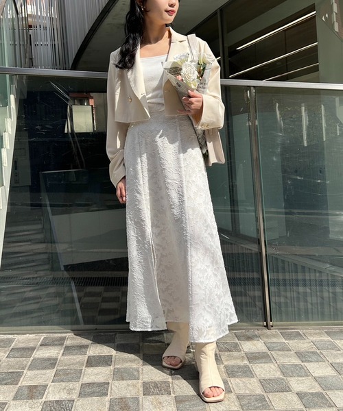 one after another NICE CLAUP(ワンアフターアナザーナイスクラップ)の「【新色追加】クロスバックリボンスカート(スカート・レディース・ホワイト系その他/ブルー系その他/ドット/アイボリー・SMALL/MEDIUM)」の17枚目の写真