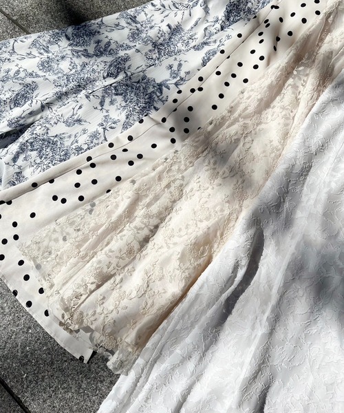 one after another NICE CLAUP(ワンアフターアナザーナイスクラップ)の「【新色追加】クロスバックリボンスカート(スカート・レディース・ホワイト系その他/ブルー系その他/ドット/アイボリー・SMALL/MEDIUM)」の22枚目の写真