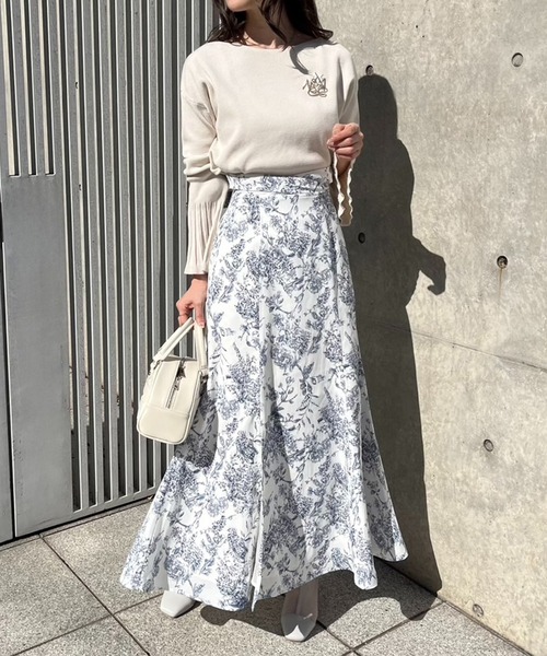 one after another NICE CLAUP(ワンアフターアナザーナイスクラップ)の「【新色追加】クロスバックリボンスカート(スカート・レディース・ホワイト系その他/ブルー系その他/ドット/アイボリー・SMALL/MEDIUM)」の7枚目の写真