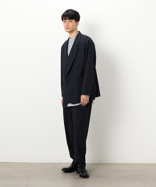 COMME CA ISM(コムサイズム)の「【セットアップ対応】ウォッシャブル リサイクル かすりチェック トロ パンツ(スラックス・メンズ・ネイビー/ライトグレー/グレー・M/S/L)」の11枚目の写真