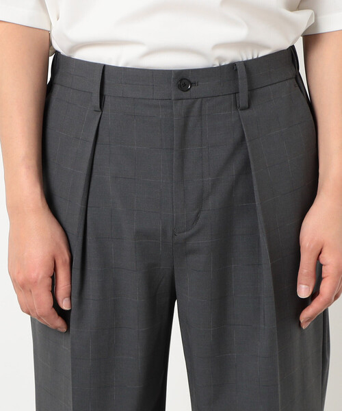 COMME CA ISM(コムサイズム)の「【セットアップ対応】ウォッシャブル リサイクル かすりチェック トロ パンツ(スラックス・メンズ・ネイビー/ライトグレー/グレー・M/S/L)」の19枚目の写真