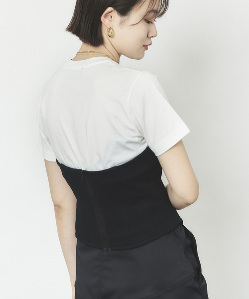 HARDY NOIR（アルディーノアール）の「超長綿別注天竺Tシャツ（Tシャツ/カットソー・レディース・ホワイト/ブラック・FREE）」の2枚目の写真
