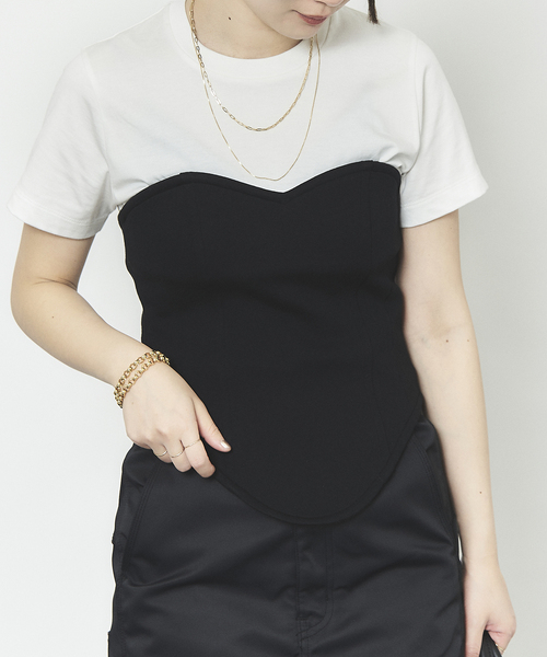 HARDY NOIR（アルディーノアール）の「超長綿別注天竺Tシャツ（Tシャツ/カットソー・レディース・ホワイト/ブラック・FREE）」の14枚目の写真