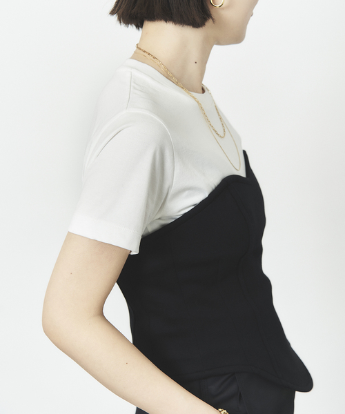 HARDY NOIR（アルディーノアール）の「超長綿別注天竺Tシャツ（Tシャツ/カットソー・レディース・ホワイト/ブラック・FREE）」の15枚目の写真