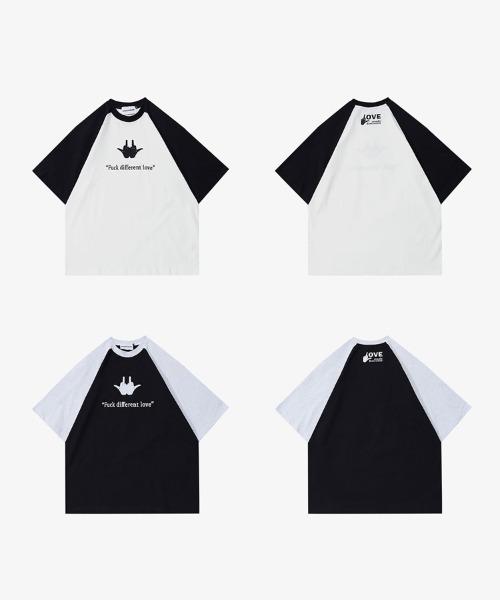 Ressaca(レサーカ)の「オーバーサイズ ロゴプリント ラグランクルーネック半袖Tシャツ(Tシャツ/カットソー・メンズ・ホワイト/ホワイト×ブラック/ブラック/チャコールグレー・L/XL/XXL/M)」の7枚目の写真