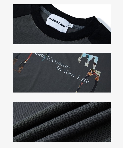 Ressaca(レサーカ)の「オーバーサイズ ロゴプリント ラグランクルーネック半袖Tシャツ(Tシャツ/カットソー・メンズ・ホワイト/ホワイト×ブラック/ブラック/チャコールグレー・L/XL/XXL/M)」の14枚目の写真