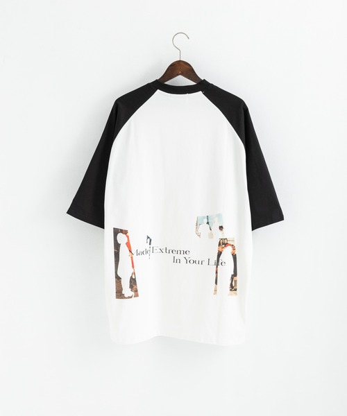Ressaca(レサーカ)の「オーバーサイズ ロゴプリント ラグランクルーネック半袖Tシャツ(Tシャツ/カットソー・メンズ・ホワイト/ホワイト×ブラック/ブラック/チャコールグレー・L/XL/XXL/M)」の19枚目の写真