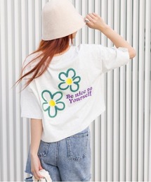 花ロゴクロップドTシャツ