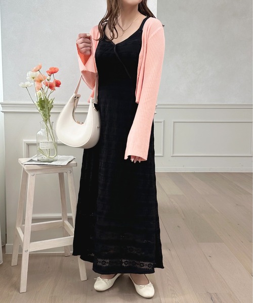 apres jour(アプレジュール)の「フラワーレースキャミワンピース【ZOZOTOWN限定アイテム】(ワンピース・レディース・ブラック/アイボリー・X-LARGE/フリー)」の11枚目の写真