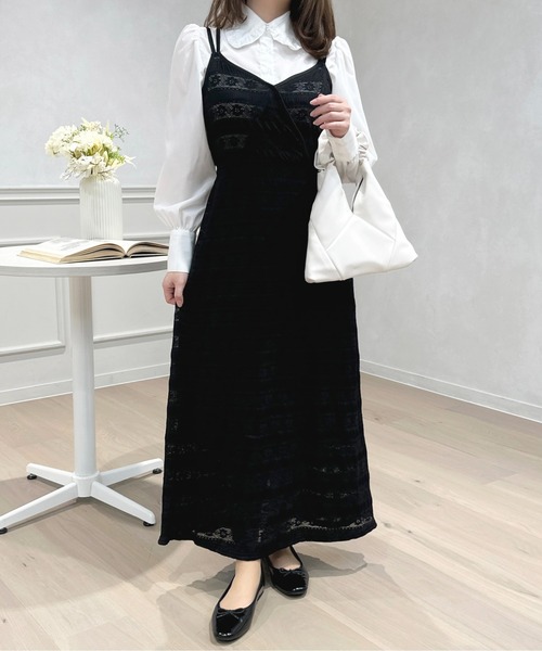apres jour(アプレジュール)の「フラワーレースキャミワンピース【ZOZOTOWN限定アイテム】(ワンピース・レディース・ブラック/アイボリー・X-LARGE/フリー)」の13枚目の写真