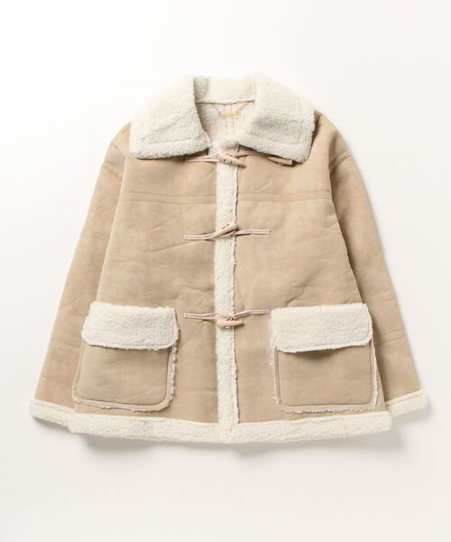 LA POMME petit(ラポミ・プチ)の「ヴィンテージバイカーファーコート/Vintage Biker Fur Jacket(ムートンコート・レディース・ベージュ・MEDIUM)」の7枚目の写真