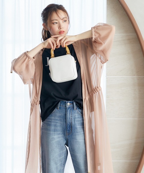 miclat（ミクラ）の「大きいサイズ　シアーフーディカーディガン　miclat（カーディガン/ボレロ・レディース・ブルー系/ピンクベージュ/ブラック・L～LL/3L～4L）」の14枚目の写真