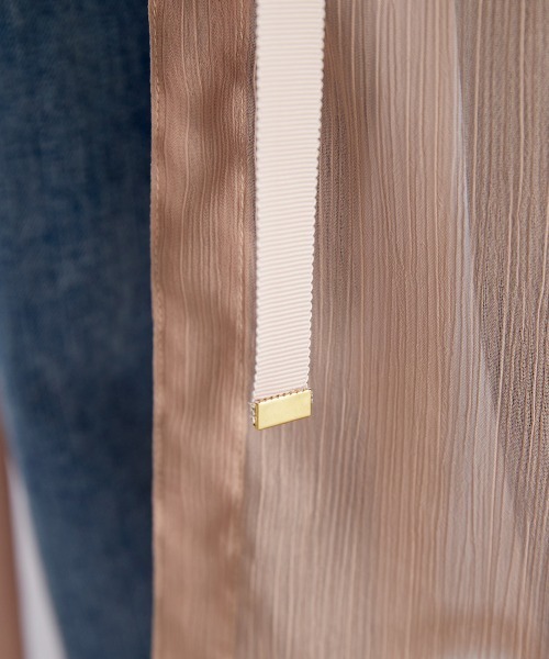 miclat（ミクラ）の「大きいサイズ　シアーフーディカーディガン　miclat（カーディガン/ボレロ・レディース・ブルー系/ピンクベージュ/ブラック・L～LL/3L～4L）」の19枚目の写真