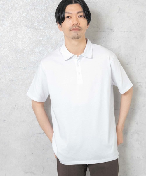 URBAN RESEARCH ROSSO MEN（アーバンリサーチロッソメン）の「『一部WEB限定カラー』『抗菌/防臭』『XLサイズあり』ハイパフォーマンスコットン天竺ポロシャツ（ポロシャツ・メンズ・ネイビー/グレー系その他/ホワイト/チャコールグレー/ブラック/カーキ/オレンジ・LARGE/MEDIUM/SMALL/X-LARGE）」の9枚目の写真