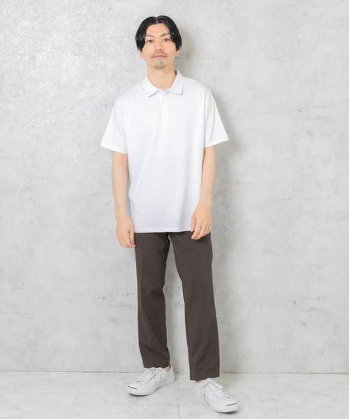 URBAN RESEARCH ROSSO MEN（アーバンリサーチロッソメン）の「『一部WEB限定カラー』『抗菌/防臭』『XLサイズあり』ハイパフォーマンスコットン天竺ポロシャツ（ポロシャツ・メンズ・ネイビー/グレー系その他/ホワイト/チャコールグレー/ブラック/カーキ/オレンジ・LARGE/MEDIUM/SMALL/X-LARGE）」の11枚目の写真