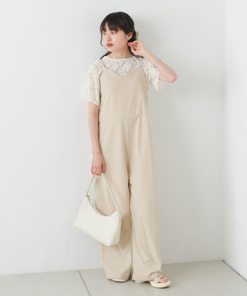 Kastane（カスタネ）の「パイルジャガード半袖Tee（Tシャツ/カットソー・レディース・サックスブルー/ブラック/アイボリー・FREE）」の14枚目の写真