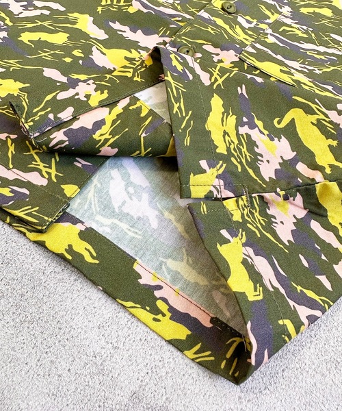 BIG FIELD(ビッグフィールド)の「総柄オープンカラーシャツ(90~150cm)(シャツ/ブラウス・キッズ・グリーン/オリーブ/オフホワイト・90/100/110/120/130/140/150)」の11枚目の写真