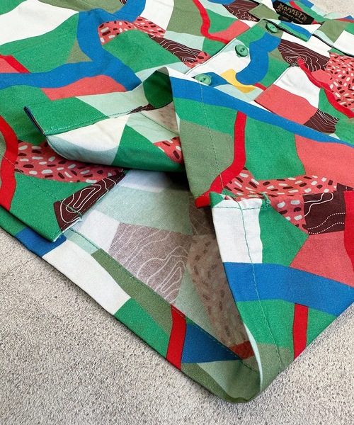 BIG FIELD(ビッグフィールド)の「総柄オープンカラーシャツ(90~150cm)(シャツ/ブラウス・キッズ・グリーン/オリーブ/オフホワイト・90/100/110/120/130/140/150)」の16枚目の写真