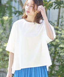 【接触冷感】綿混シルケット素材ゆったりトップス