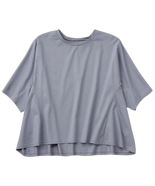 Viola e Viola(ヴィオラエヴィオラ)の「【接触冷感】綿混シルケット素材ゆったりトップス(Tシャツ/カットソー・レディース・オフホワイト/ブラック/ブルー・X-LARGE/MEDIUM/XX-LARGE/LARGE)」の11枚目の写真