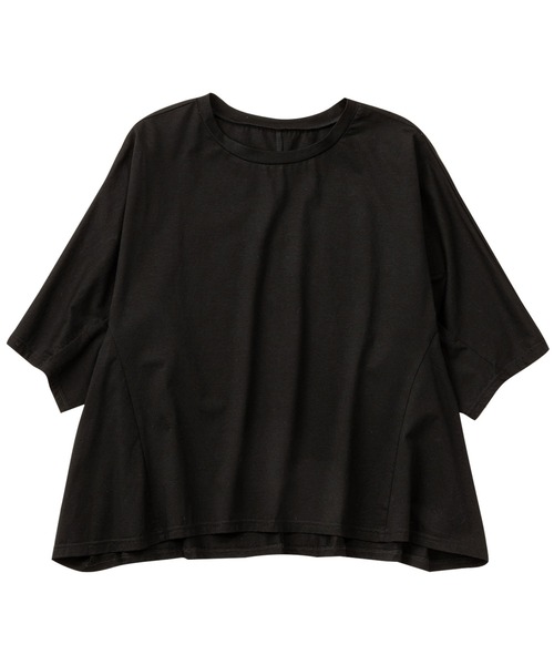 Viola e Viola(ヴィオラエヴィオラ)の「【接触冷感】綿混シルケット素材ゆったりトップス(Tシャツ/カットソー・レディース・オフホワイト/ブラック/ブルー・X-LARGE/MEDIUM/XX-LARGE/LARGE)」の13枚目の写真