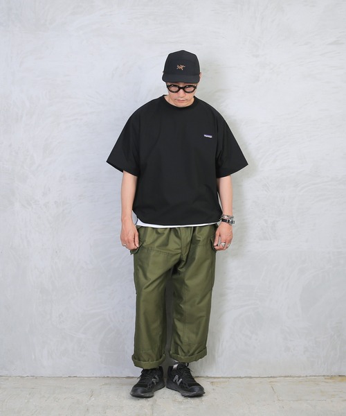 HOUSTON（ヒューストン）の「4WAY ストレッチ　Tシャツ FRFM-008（Tシャツ/カットソー・メンズ・ブラック/ネイビー/オリーブ・L/M/XL）」の6枚目の写真