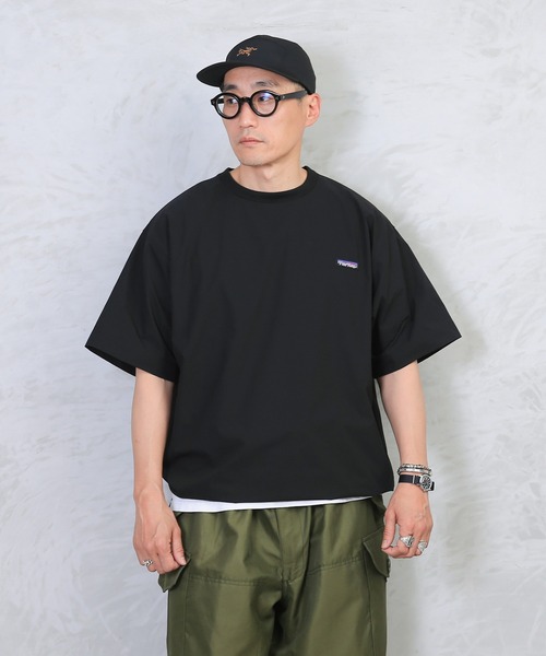 HOUSTON（ヒューストン）の「4WAY ストレッチ　Tシャツ FRFM-008（Tシャツ/カットソー・メンズ・ブラック/ネイビー/オリーブ・L/M/XL）」の8枚目の写真