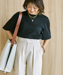 ROPE' | 【高評価】【エディター三尋木奈保さんコラボ】大人きれいめ ツヤ感Tシャツ(Tシャツ/カットソー)