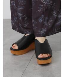 Samansa Mos2 blue | ウッドソールサンダル(サンダル)