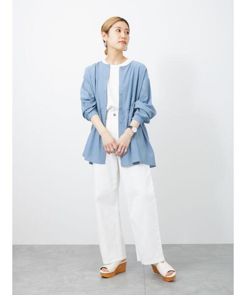 Samansa Mos2 blue（サマンサモスモスブルー）の「ウッドソールサンダル（サンダル・レディース・ダークブラウン/キナリ/ブラック・LARGE/MEDIUM）」の7枚目の写真