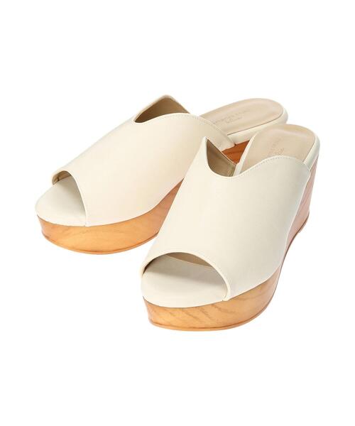 Samansa Mos2 blue（サマンサモスモスブルー）の「ウッドソールサンダル（サンダル・レディース・ダークブラウン/キナリ/ブラック・LARGE/MEDIUM）」の18枚目の写真