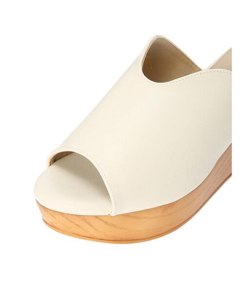 Samansa Mos2 blue（サマンサモスモスブルー）の「ウッドソールサンダル（サンダル・レディース・ダークブラウン/キナリ/ブラック・LARGE/MEDIUM）」の21枚目の写真