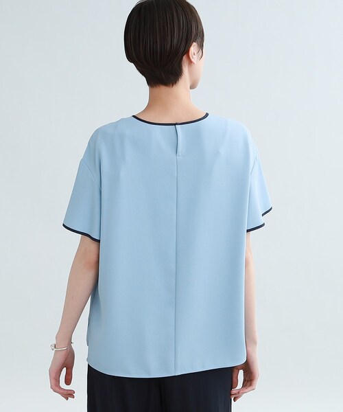 INDIVI(インディヴィ)の「◆【夏の通勤におすすめ/洗える】バイカラーデザイン 半袖ブラウス(シャツ/ブラウス・レディース・サックスブルー/ブラック/ホワイト・03/05/12/13/15 /19/36/38/40)」の7枚目の写真