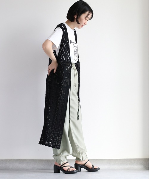 cepo(セポ)の「クロシェニットジレワンピース(ワンピース・レディース・オフホワイト/ブラック・M)」の20枚目の写真