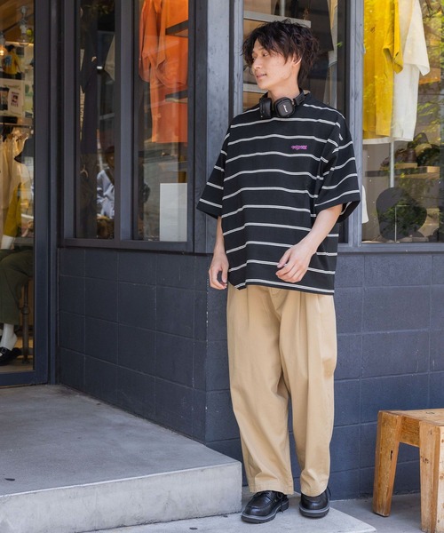 SIGNAL SPORTS（シグナルスポーツ）の「【SIGNAL SPORTS】ワンポイントグラフィック刺繍/ボーダーTシャツ（Tシャツ/カットソー・メンズ・ブルー/ブラック/ホワイト/パープル・MEDIUM/LARGE）」の21枚目の写真