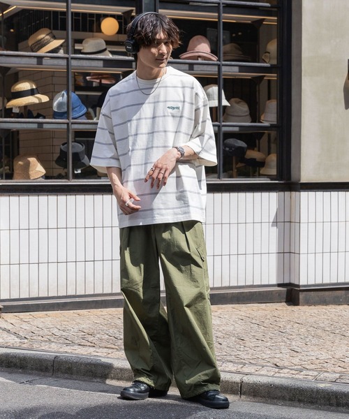 SIGNAL SPORTS（シグナルスポーツ）の「【SIGNAL SPORTS】ワンポイントグラフィック刺繍/ボーダーTシャツ（Tシャツ/カットソー・メンズ・ブルー/ブラック/ホワイト/パープル・MEDIUM/LARGE）」の11枚目の写真