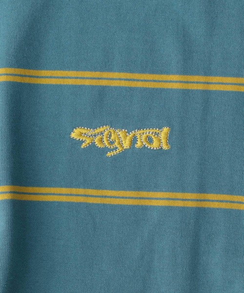 SIGNAL SPORTS（シグナルスポーツ）の「【SIGNAL SPORTS】ワンポイントグラフィック刺繍/ボーダーTシャツ（Tシャツ/カットソー・メンズ・ブルー/ブラック/ホワイト/パープル・MEDIUM/LARGE）」の19枚目の写真